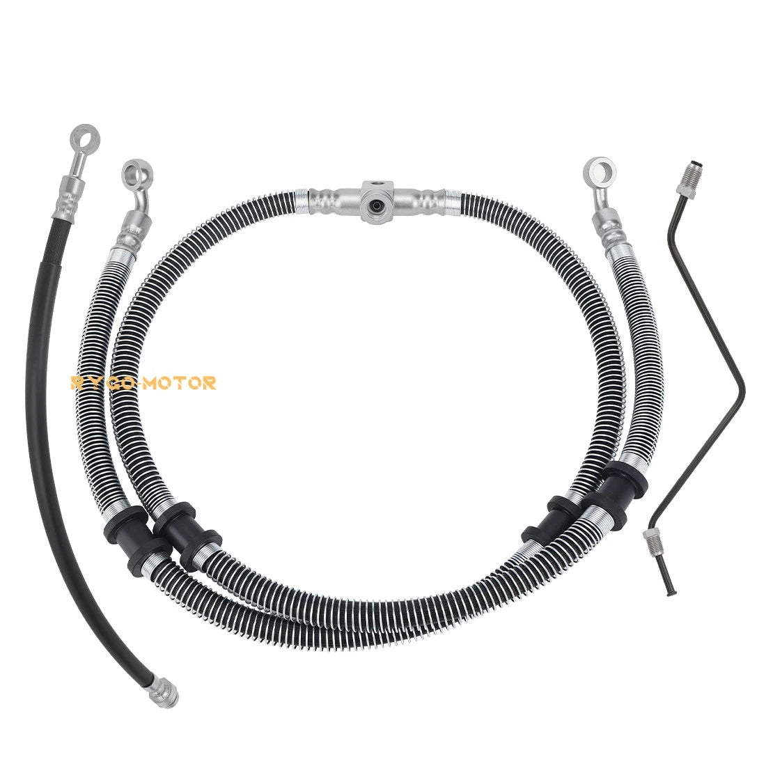 Front Brake Hose Line Pipe Kit for Yamaha Kodiak Grizzly Bruin 350 400 450 (2003–2014)