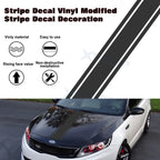 Carbon Fiber Texture Hood and Bumper Stripe Sticker Decal for Car (KK)