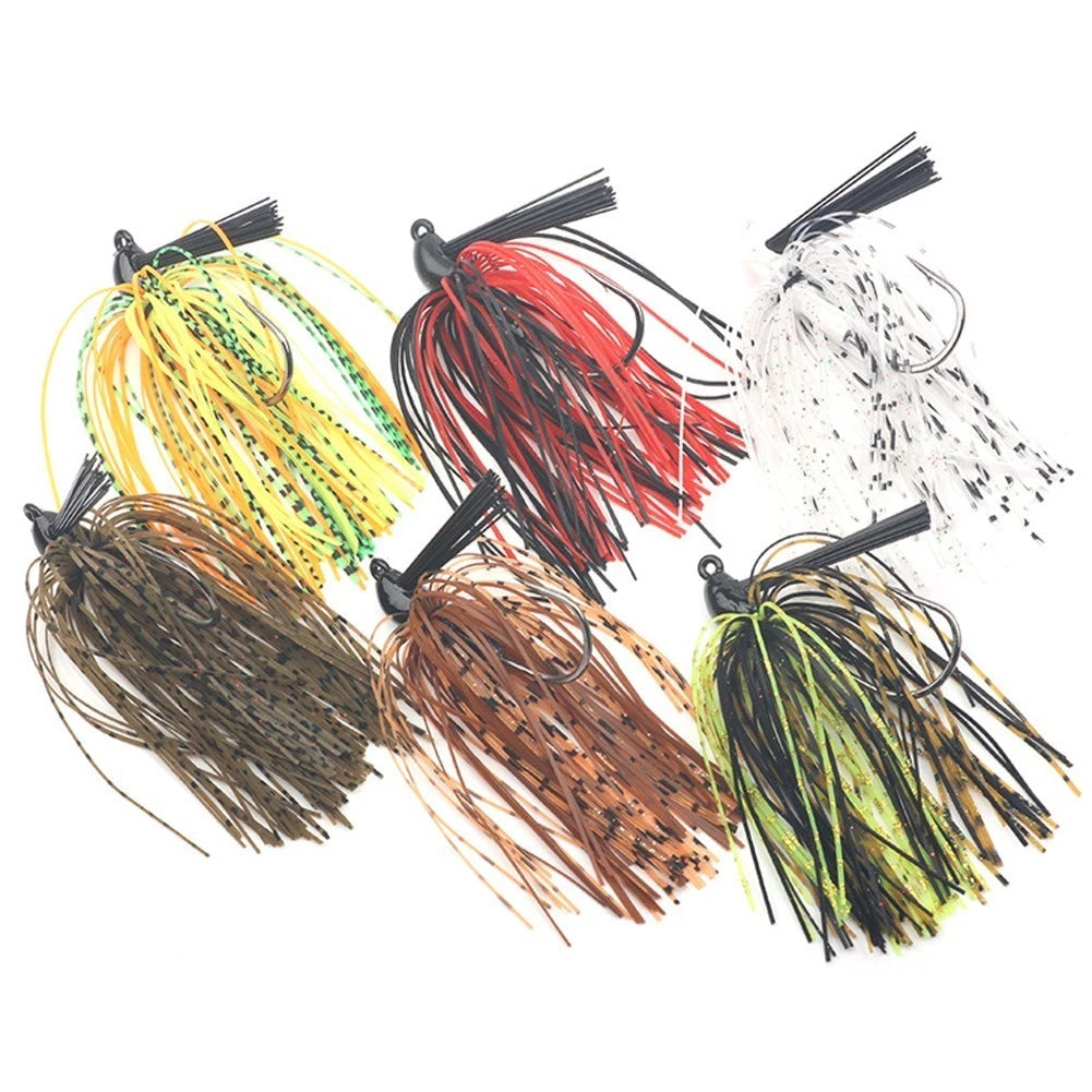 Buzzbait Wobbler Bass Jig Skirts Set of 4 Rubber Silicone