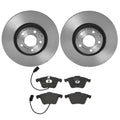 Brembo Front Brake Kit with Low Met Pads & 321mm Vented Disc Rotors for Audi A6 Quattro