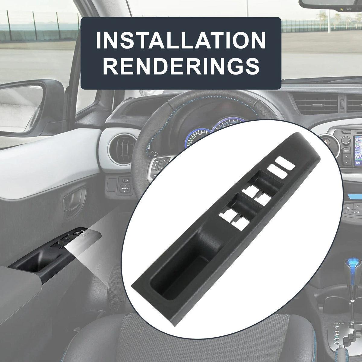 Window Switch Control Panel Bezel for Toyota Yaris (2012–2014)