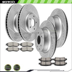 Front & Rear Brake Rotors + Ceramic Brake Pads for Infiniti G25 G35 (2007–2013)
