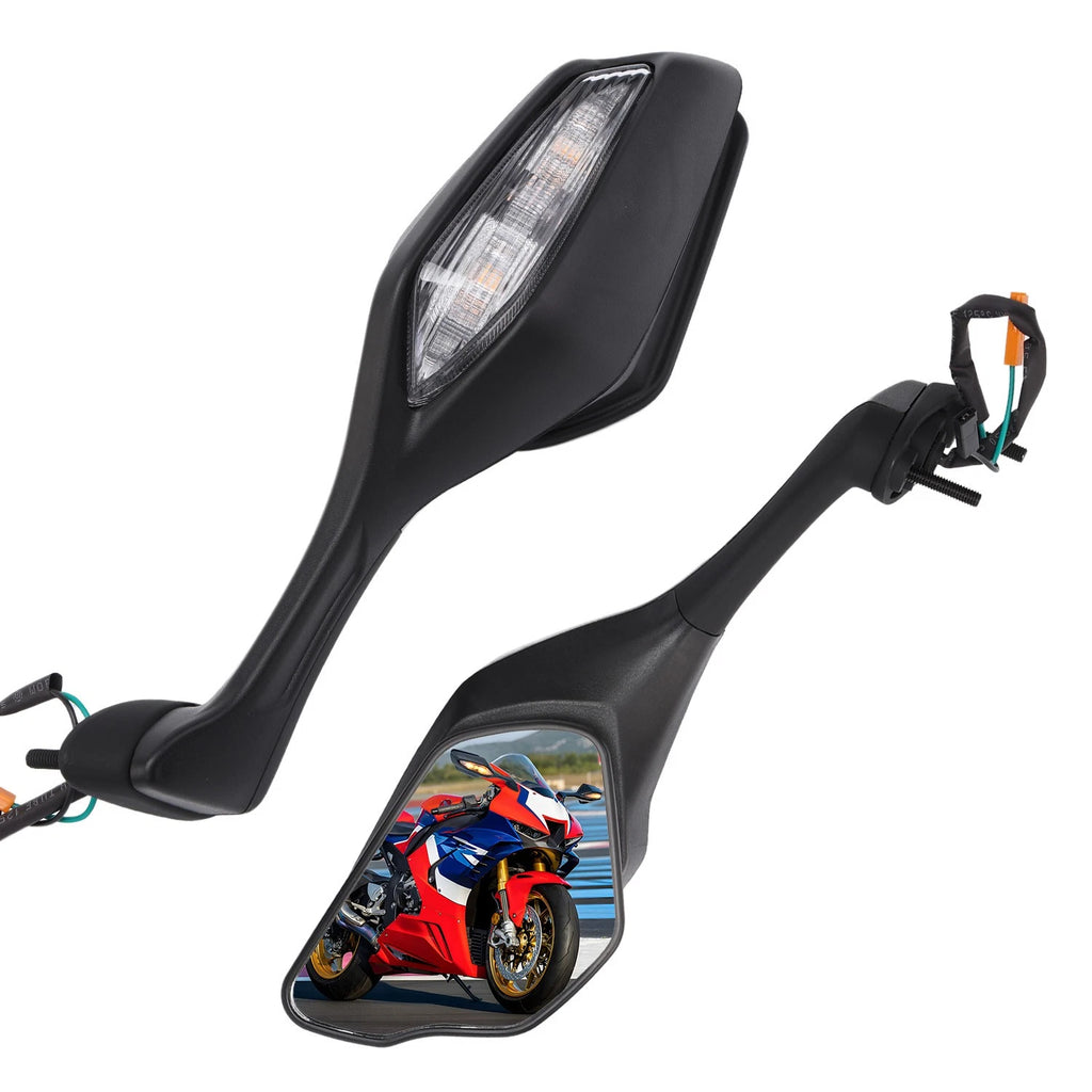 Rearview Side Mirrors with Turn Signal Light for Honda CBR1000RR (2017–2025)