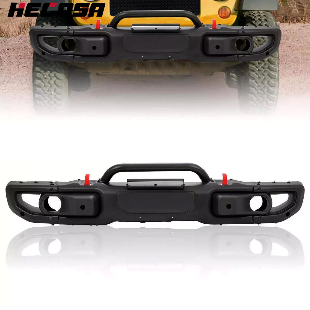 Front Black Bumper for Jeep JK Wrangler Rubicon (2007–2018)