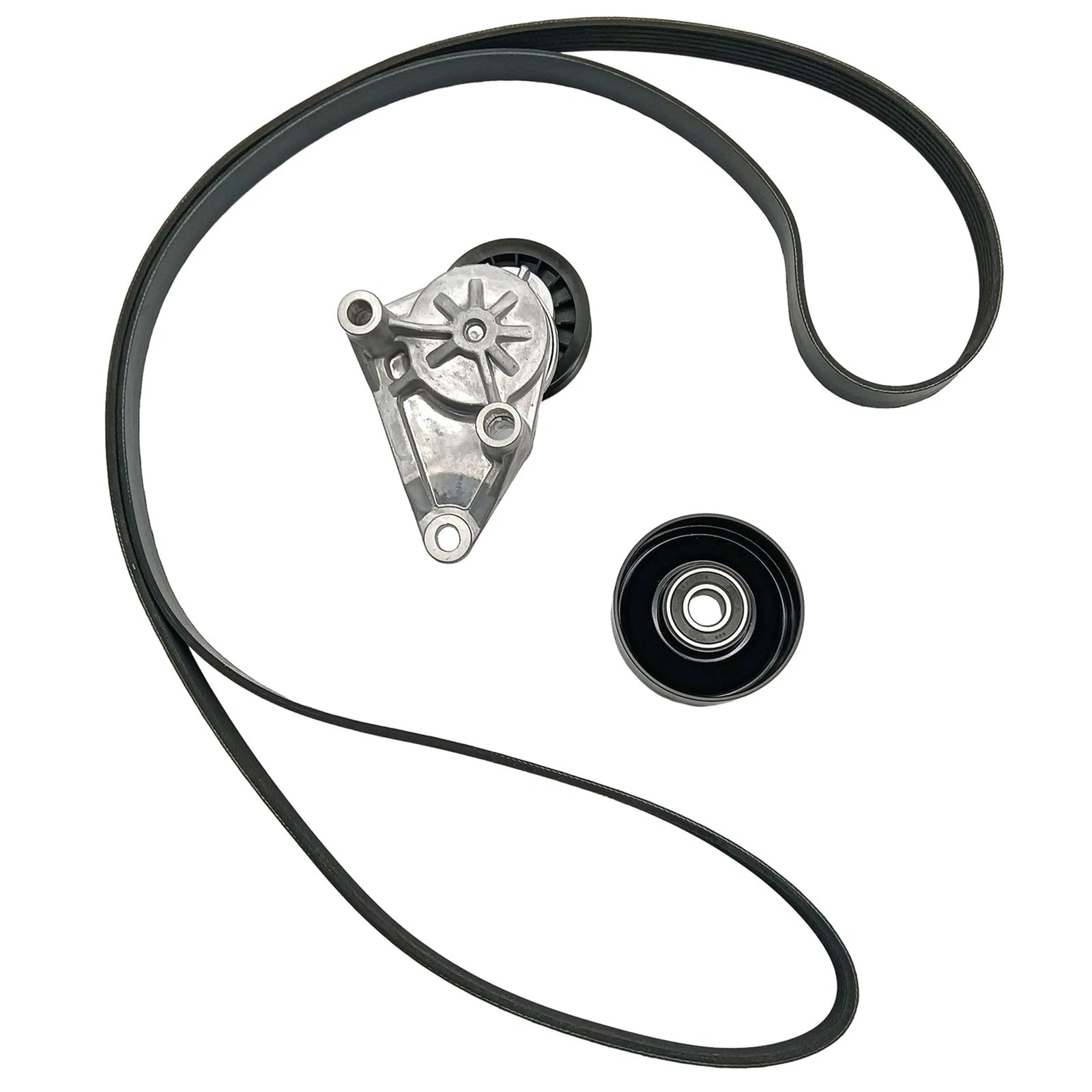 Serpentine Belt Tensioner Pulley Kit for Chevy Silverado GMC Sierra (2007–2014)