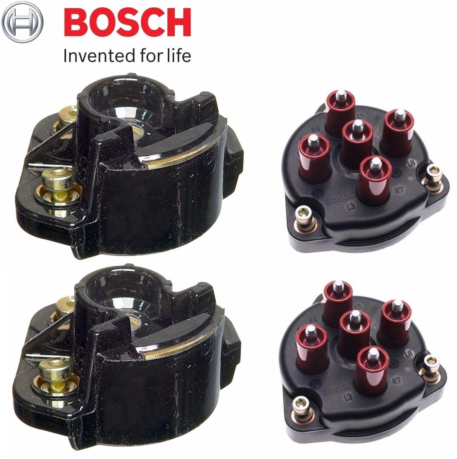Set of 2 Distributor Cap & Ignition Rotor for Mercedes R129 W124 (1990–1997)