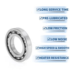Deep Groove Ball Bearing 25x47x8mm for Scooter Skateboard (P0)