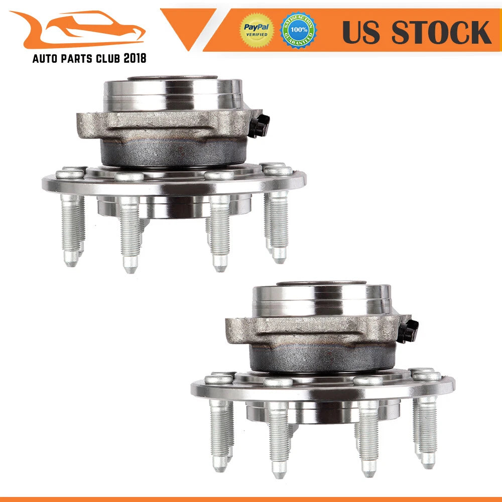 2 Front Wheel Hub Bearing Assembly for Chevrolet Silverado GMC Sierra 2500 3500 (2001–2019)