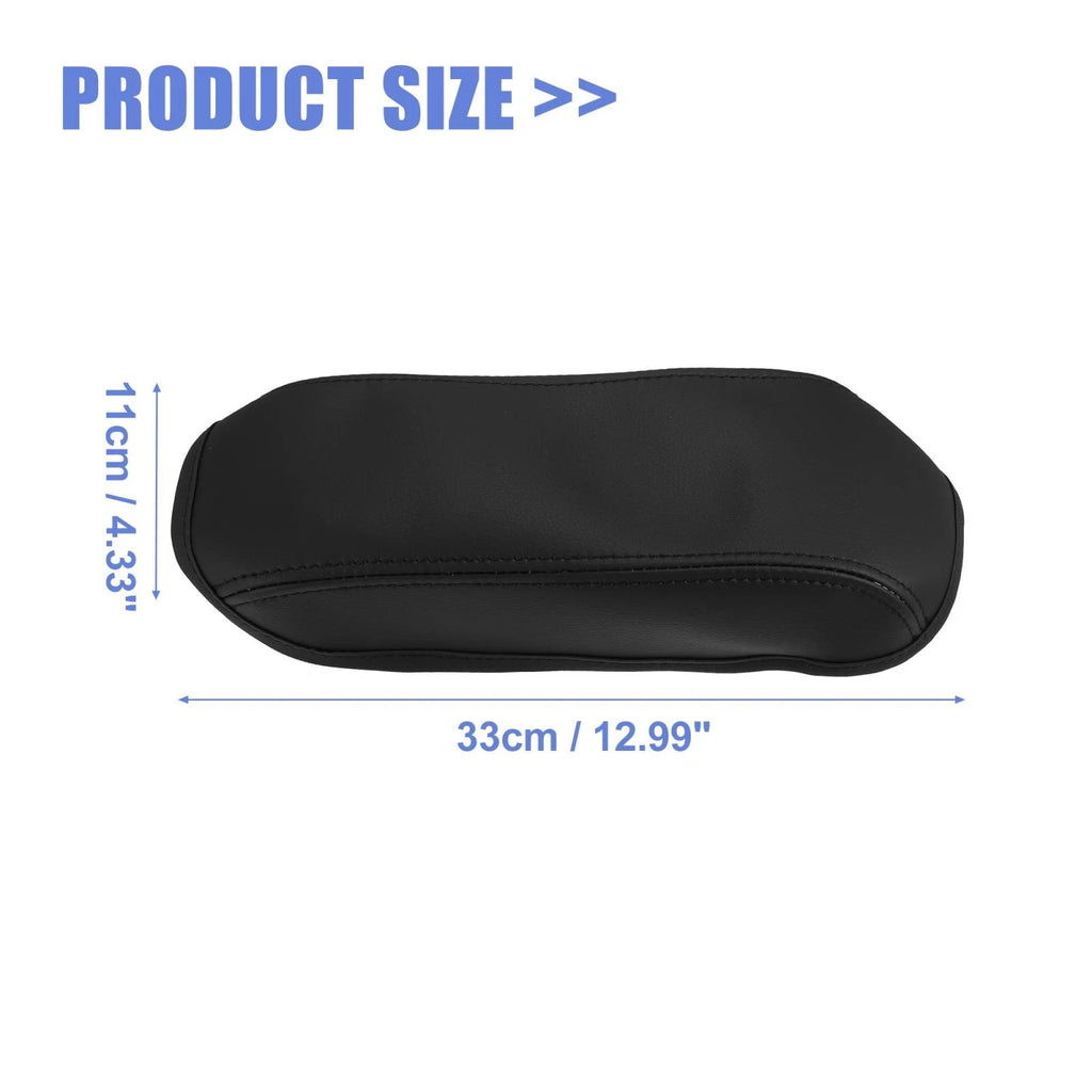 Faux Leather Armrest Seat Box Cover for Toyota Corolla (2014–2019) Black