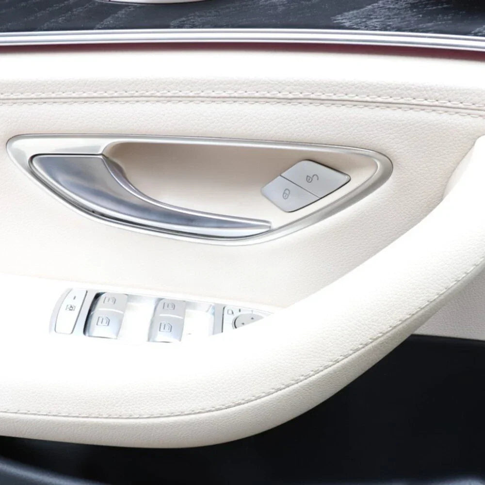 4 x Door Lock Unlock Buttons Cover for Benz C E Class W205 W213 X253