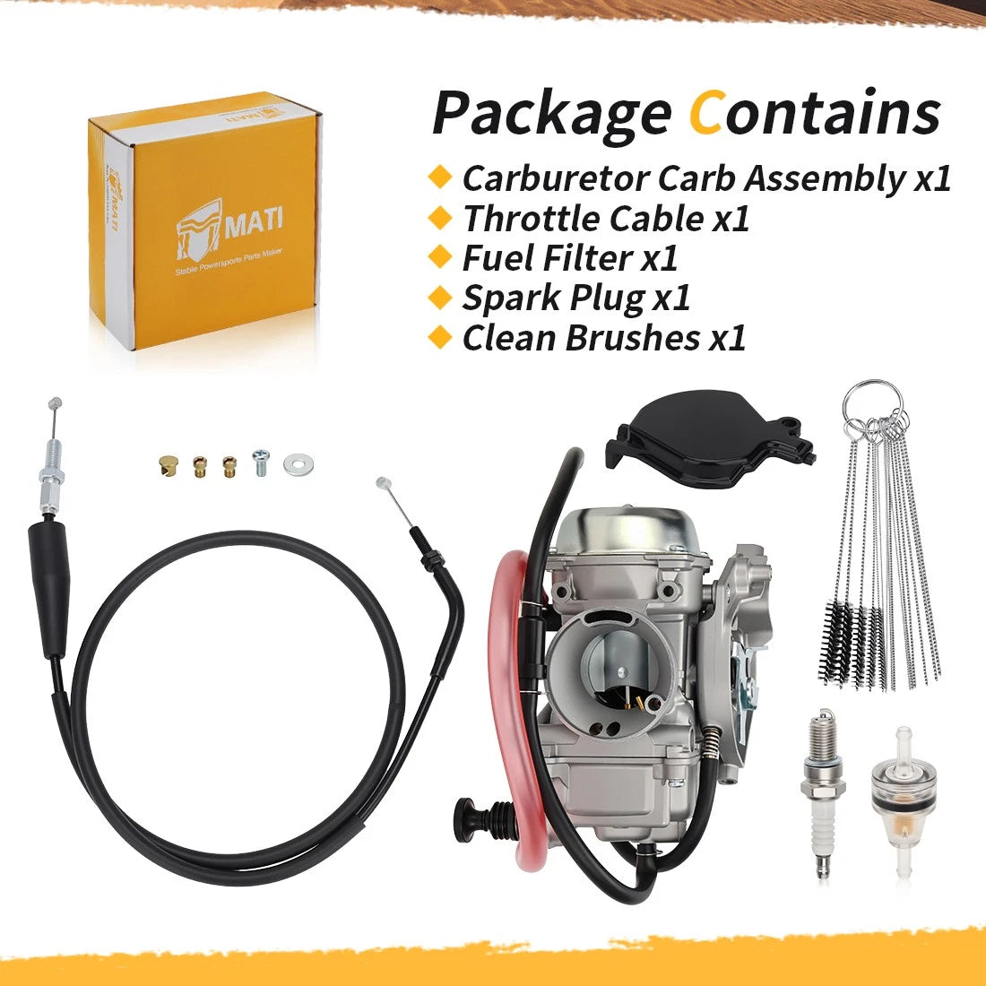 Carburetor with Throttle Cable for Kawasaki Prairie 400 (1999–2002) 15003-1446