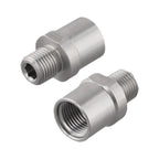 Set of 2 Stainless Steel Bicycle Pedal Adapters with Increased Distance Feature