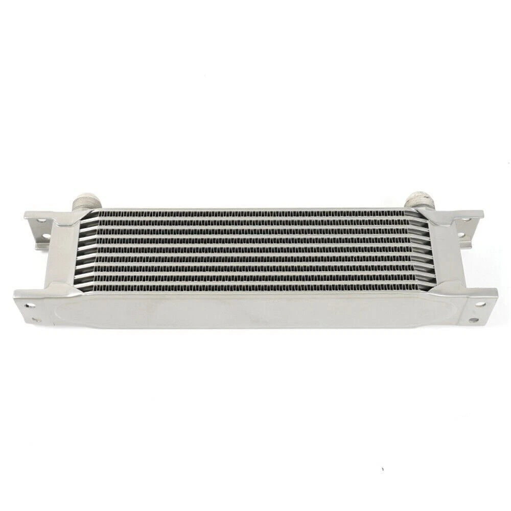 10 Row Aluminum Engine Transmission Oil Cooler Kit with 10AN Hose Fittings