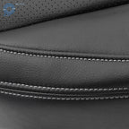 Black Leather Perforated Passenger Bottom Seat Cover for Chevy Camaro (2010-2015)