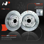 Rear Drilled Brake Rotors & Ceramic Pads for Honda Odyssey (2002–2004)