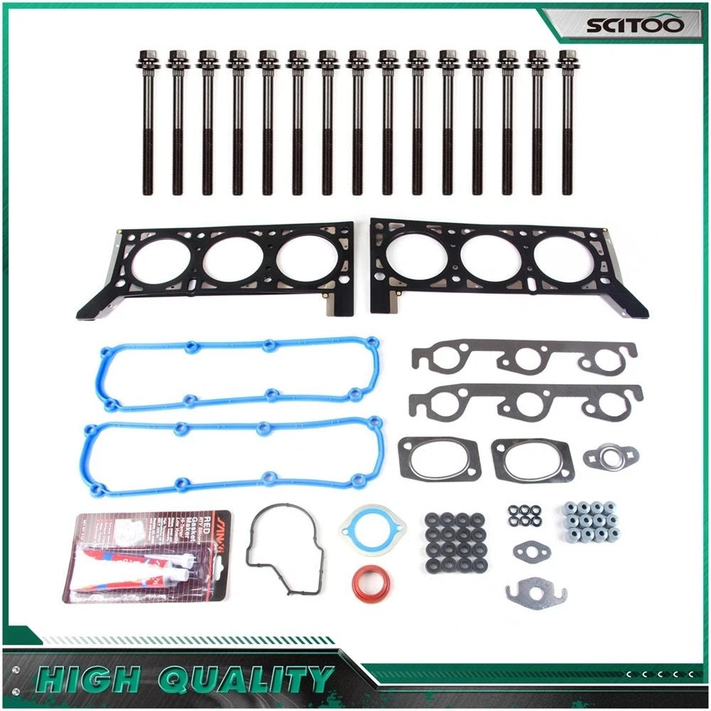 Set of 10 Cylinder Head Gasket Bolts for Dodge Grand Caravan (2004–2007)