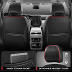 Set of 2 Diamond Stitch Mesh Fabric Front Seat Covers for Universal Fit