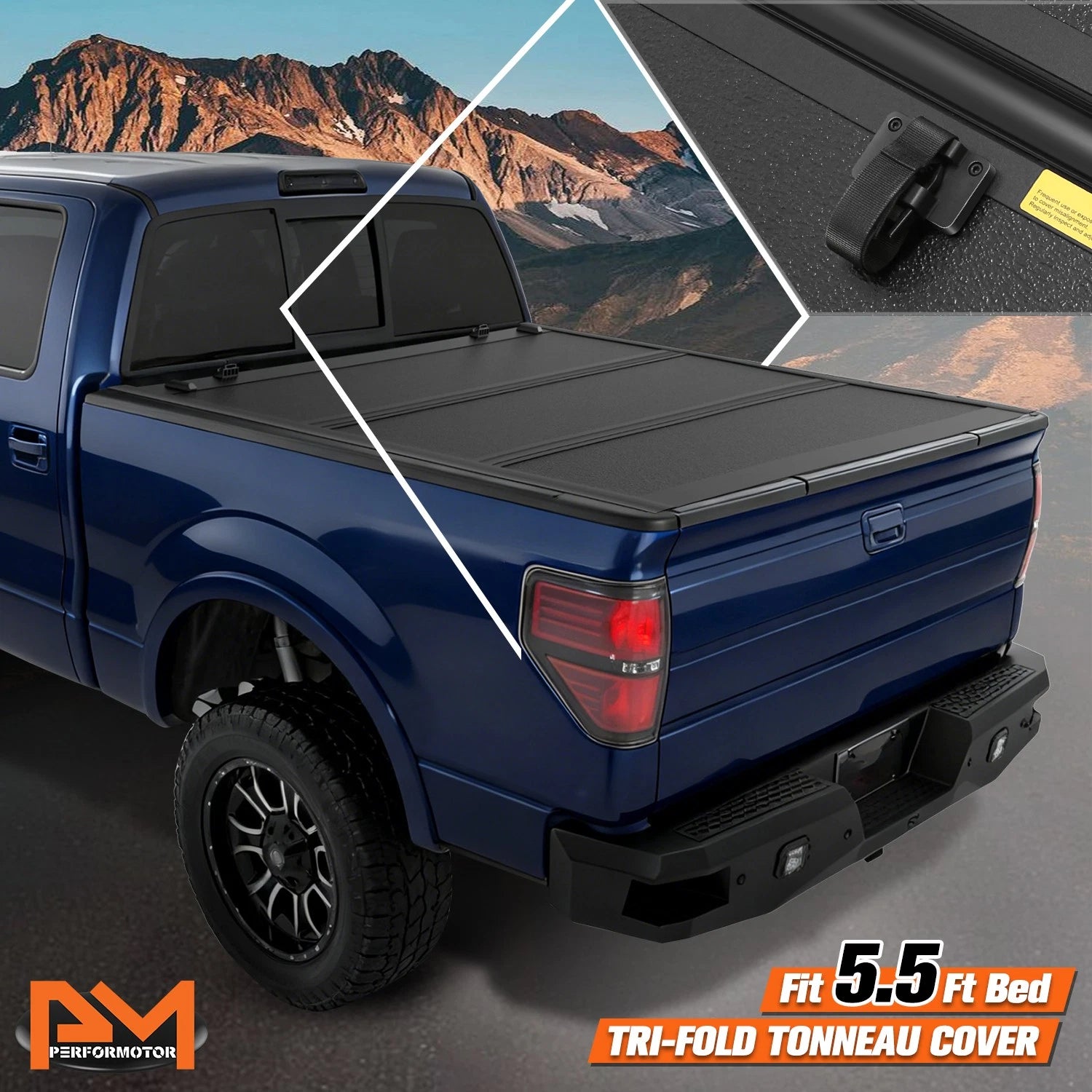 Hard Low Profile Tri-Fold Tonneau Cover for Ford F-150 (2004–2014)