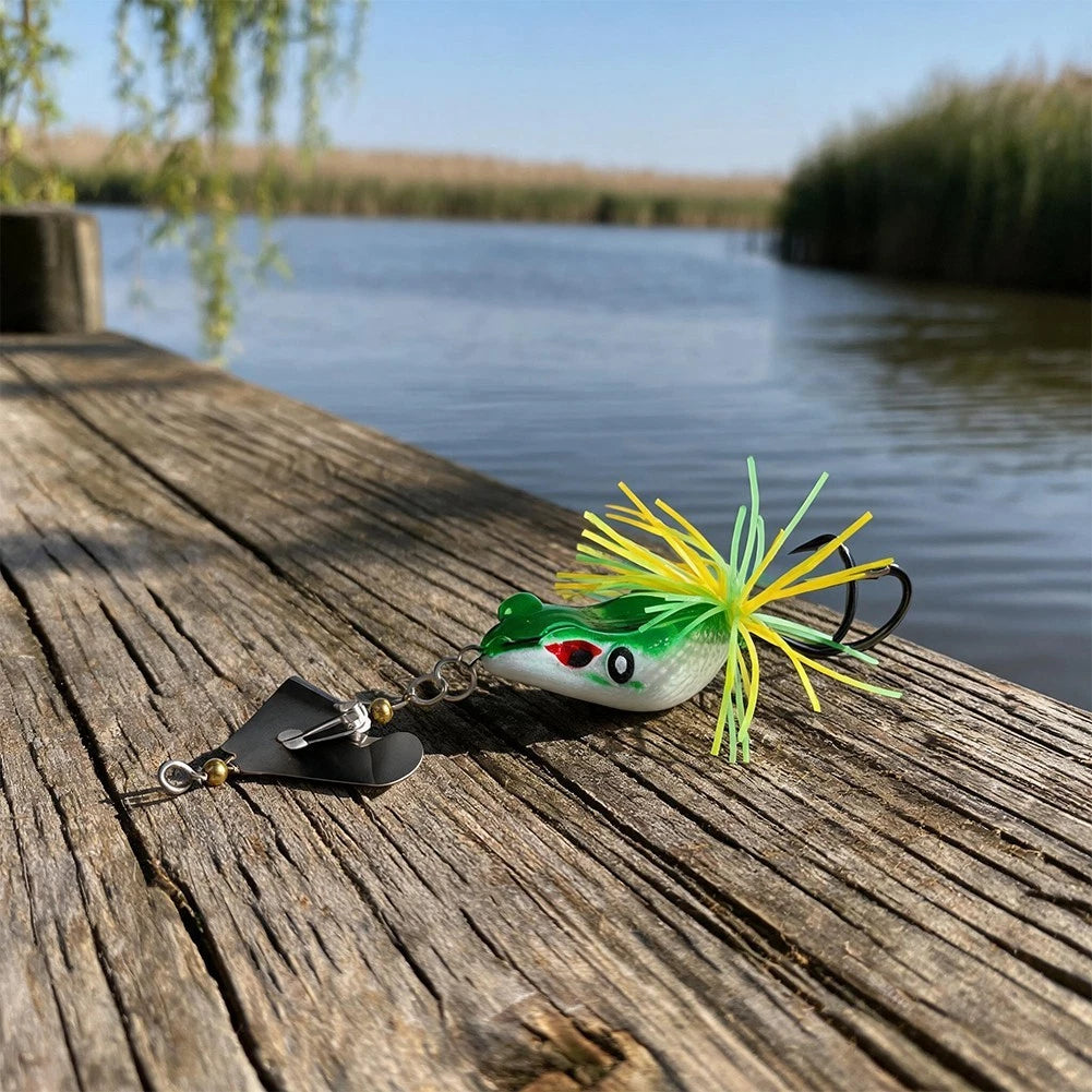 Fishing Lure Frog Topwater 14.7cm 10.4g Double Hooked Slow Sink
