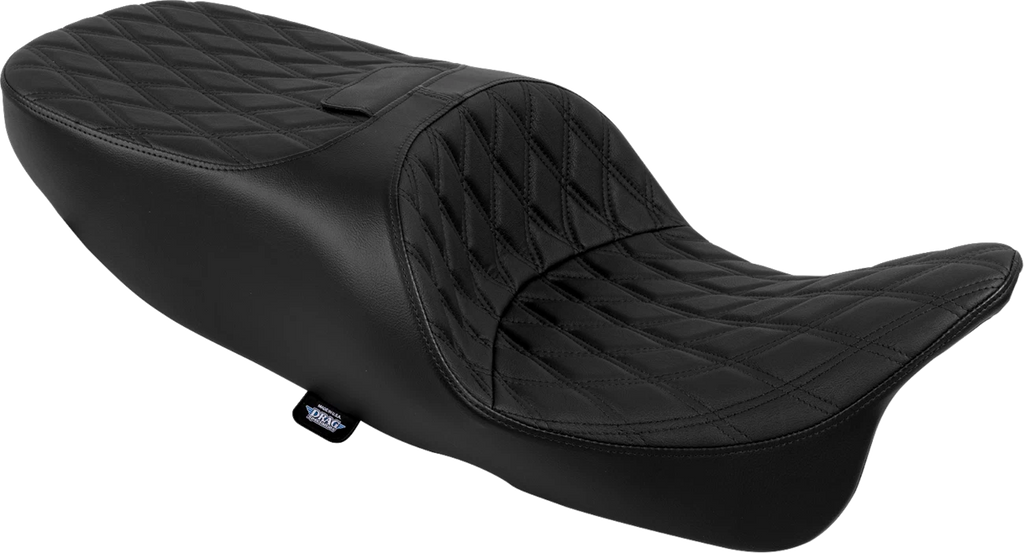 Freedom Seat for Harley-Davidson (2014–2023) - Vinyl - Double Diamond Black Stitch