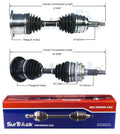 Set of 2 Front CV Axle Shafts for Chevy GMC K2500 4WD (1999–2007)