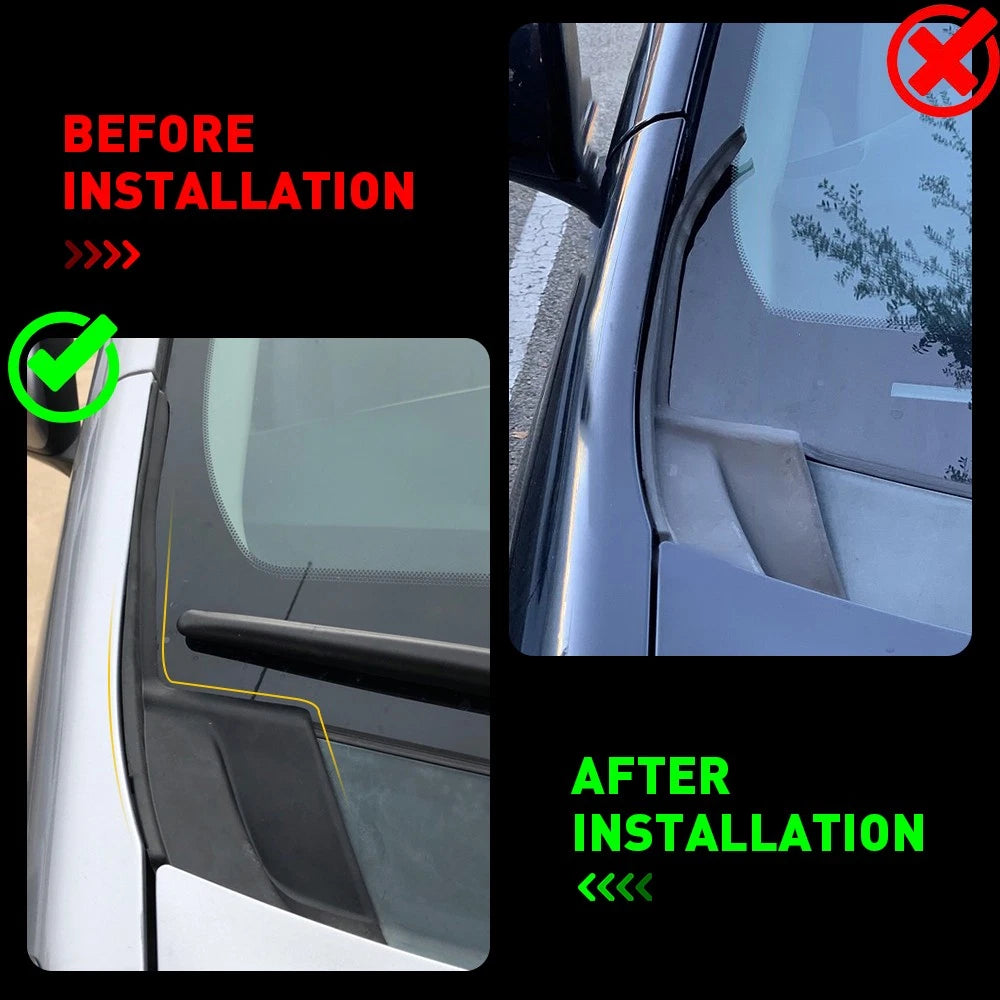 Front Windshield Wiper Cowl Extension Cover for Toyota Sienna (2011-2020)