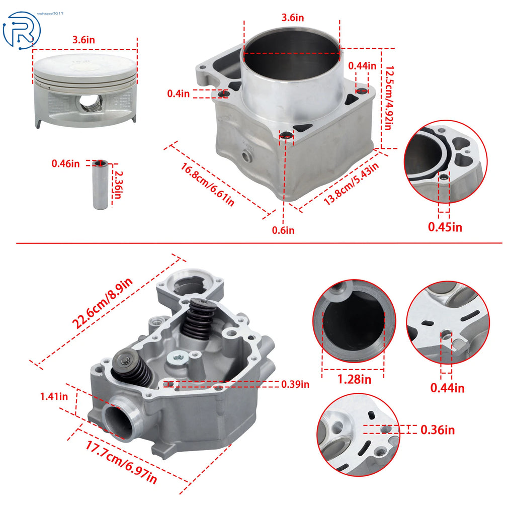 Engine Cylinder Head Rebuild Kit for Honda TRX500 (2009-2024)