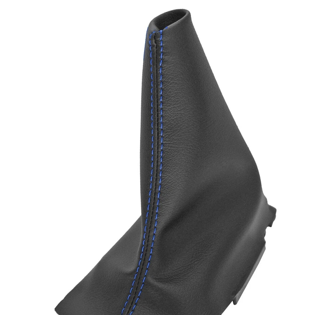 Manual Shift Boot for Ford Fiesta (2011–2019) Blue Stitch PVC Leather