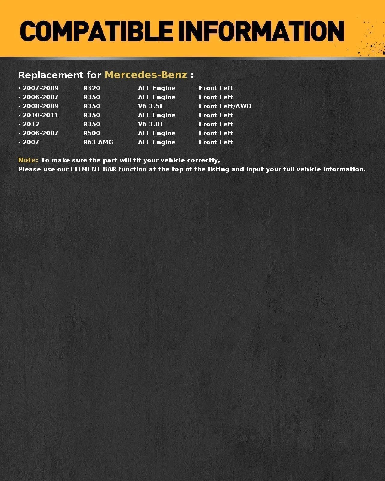 Front Left CV Axle Shaft Assembly for 2006–2007, 2010–2011 Mercedes-Benz R350