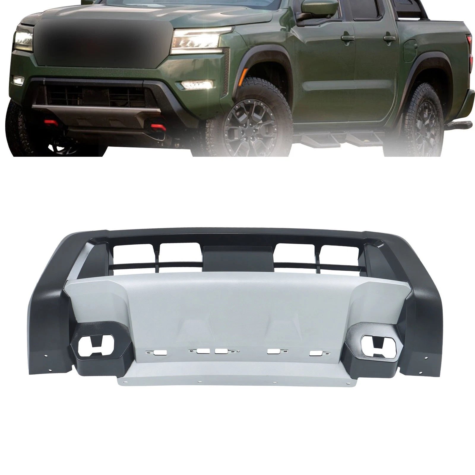 Front Lower Bumper Cover for Nissan Frontier (2022–2024) Silver