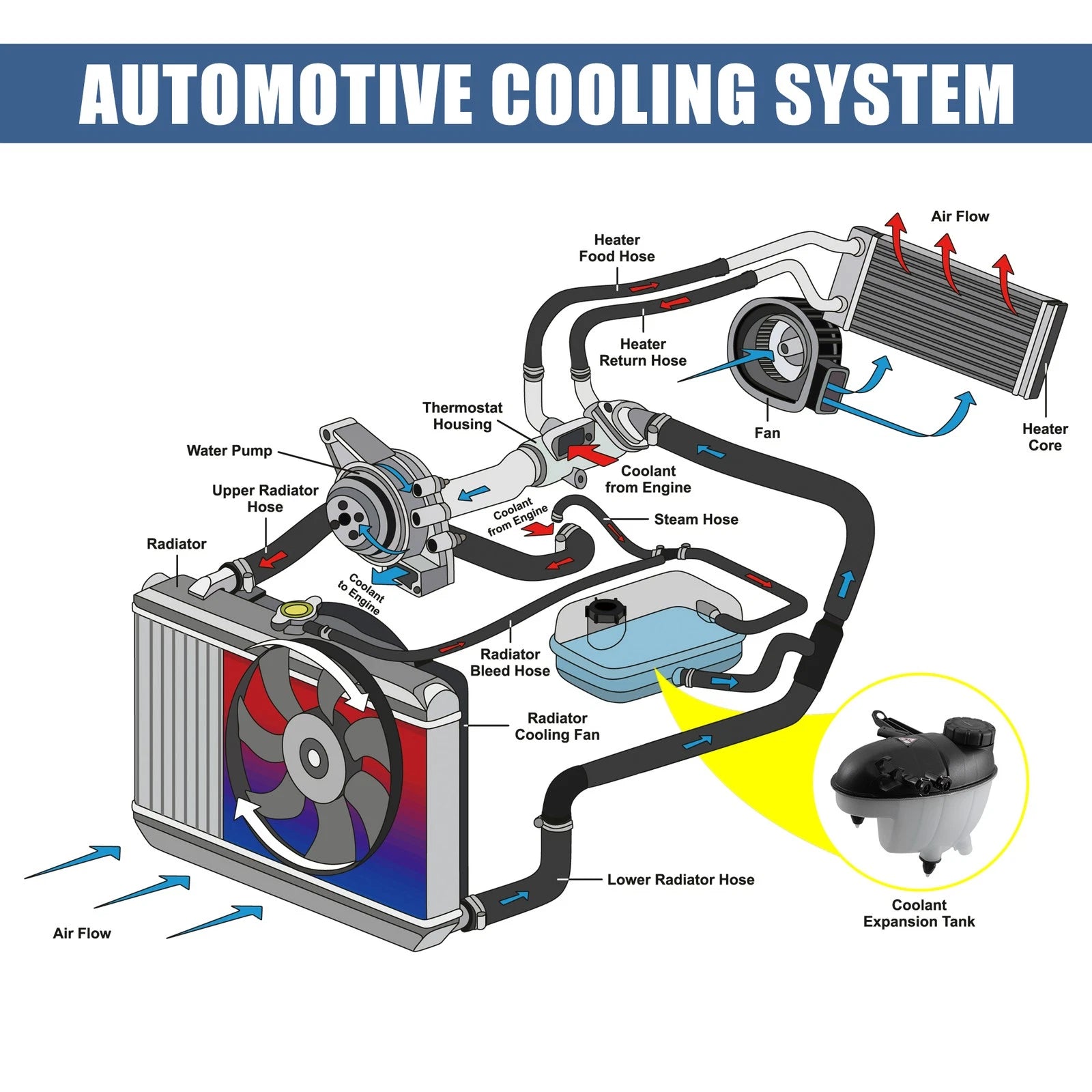 Coolant Radiator Reservoir Tank 2225000849 with Cap Sensor for Mercedes-Benz S65 (2007–2013)