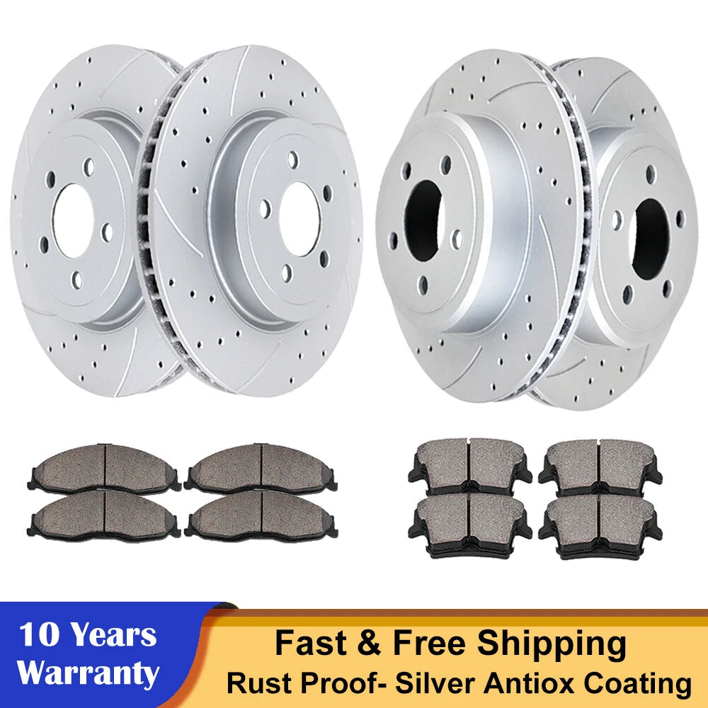 Drilled Brake Rotors & Ceramic Pads for Dodge Charger (2006–2023)