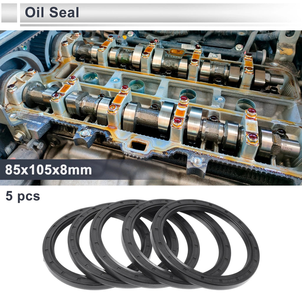 Set of 5 Oil Seal Rotary Shaft Seal Nitrile Rubber 85x105x8mm