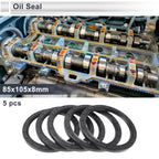 Set of 5 Oil Seal Rotary Shaft Seal Nitrile Rubber 85x105x8mm