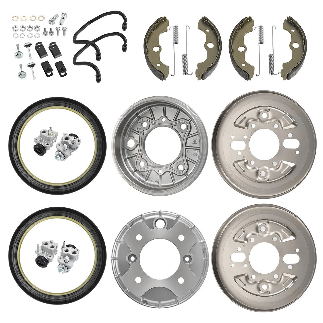 Front Brake Drum Plate & Wheel Cylinder Kit for Honda Rincon 650 TRX650FA (2003–2005)