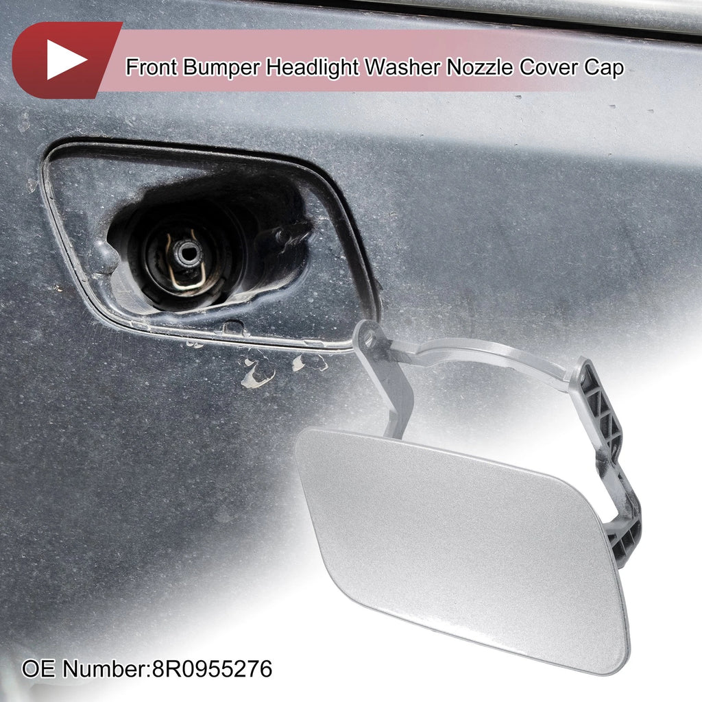 Front Right Washer Nozzle Cover Cap for Audi Q5 (2009–2012) 8R0955101B Silver