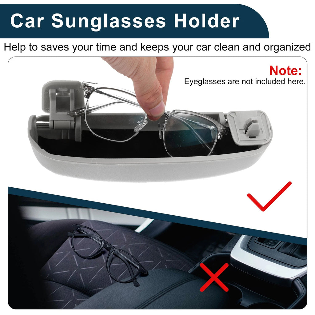 Sunglasses Case for Nissan Sylphy (2006–2022) Eyeglasses Holder Storage Box Grey