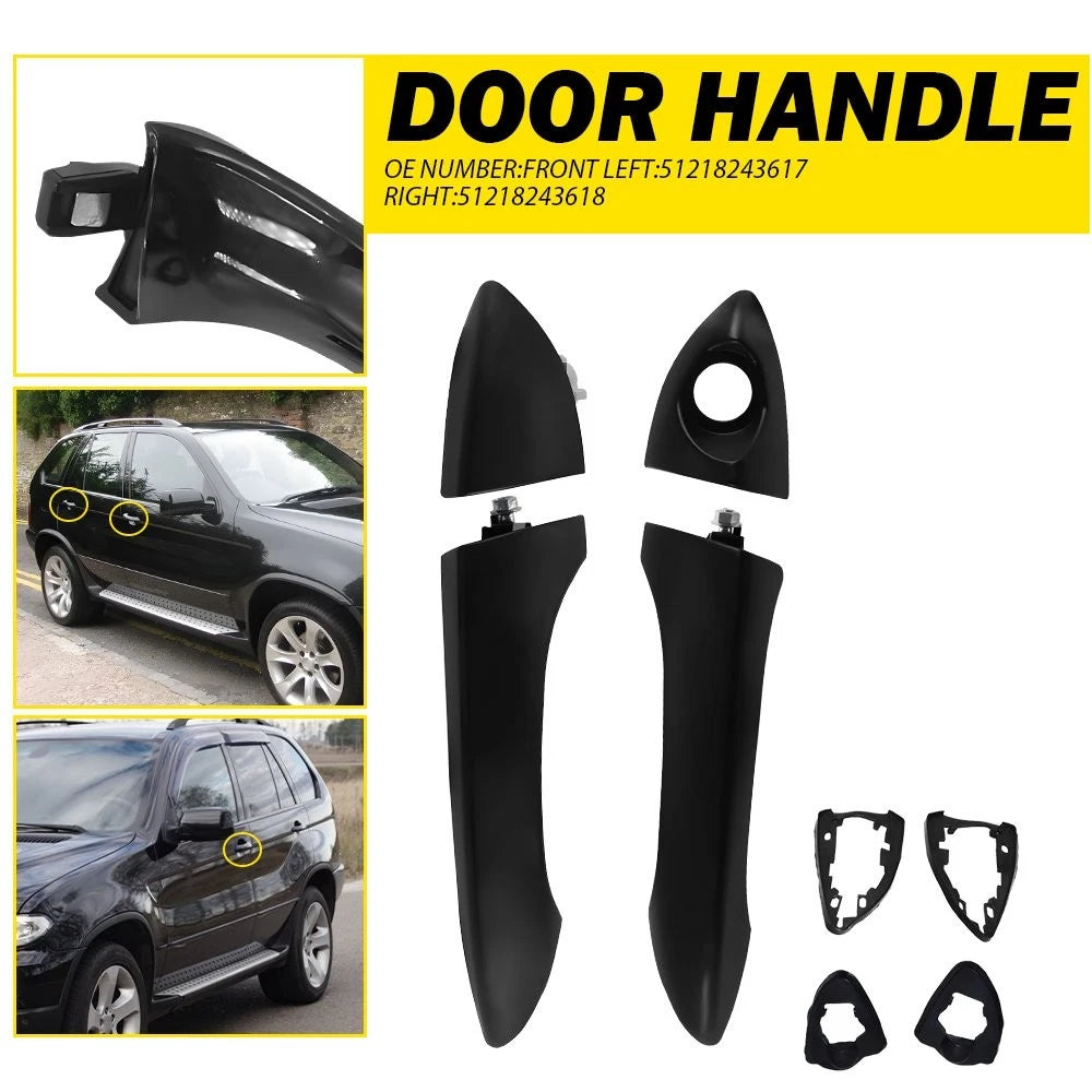 2Pcs Exterior Door Handles for BMW X5 (2000–2006) Front Driver & Passenger Side