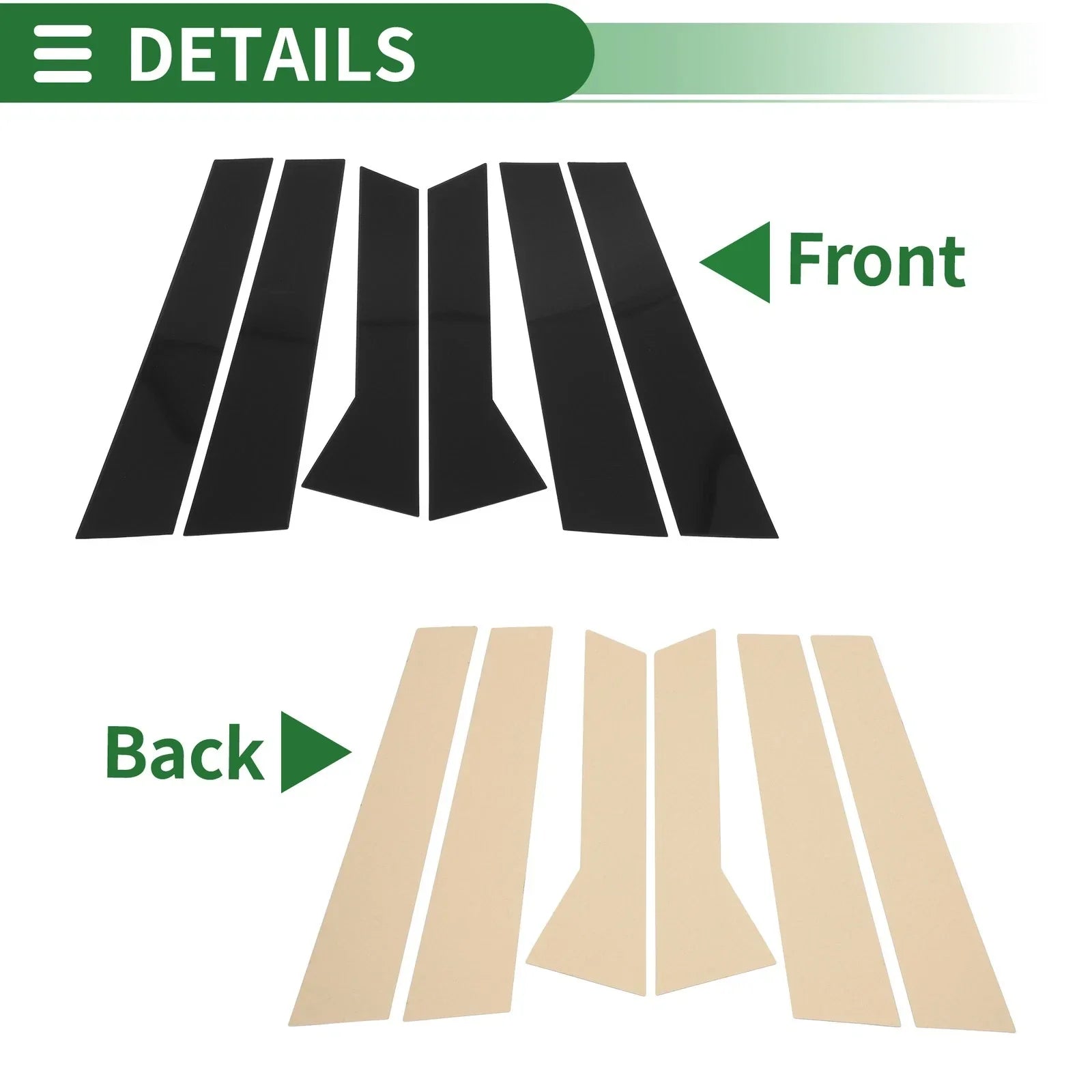 Door Pillar Window Trim 6 Pcs for BMW X1 (2023-2024)