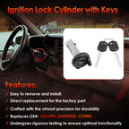 Ignition Switch Lock Cylinder w/ Keys for Chevy GMC C/K 1500-3500 (1998–2000)