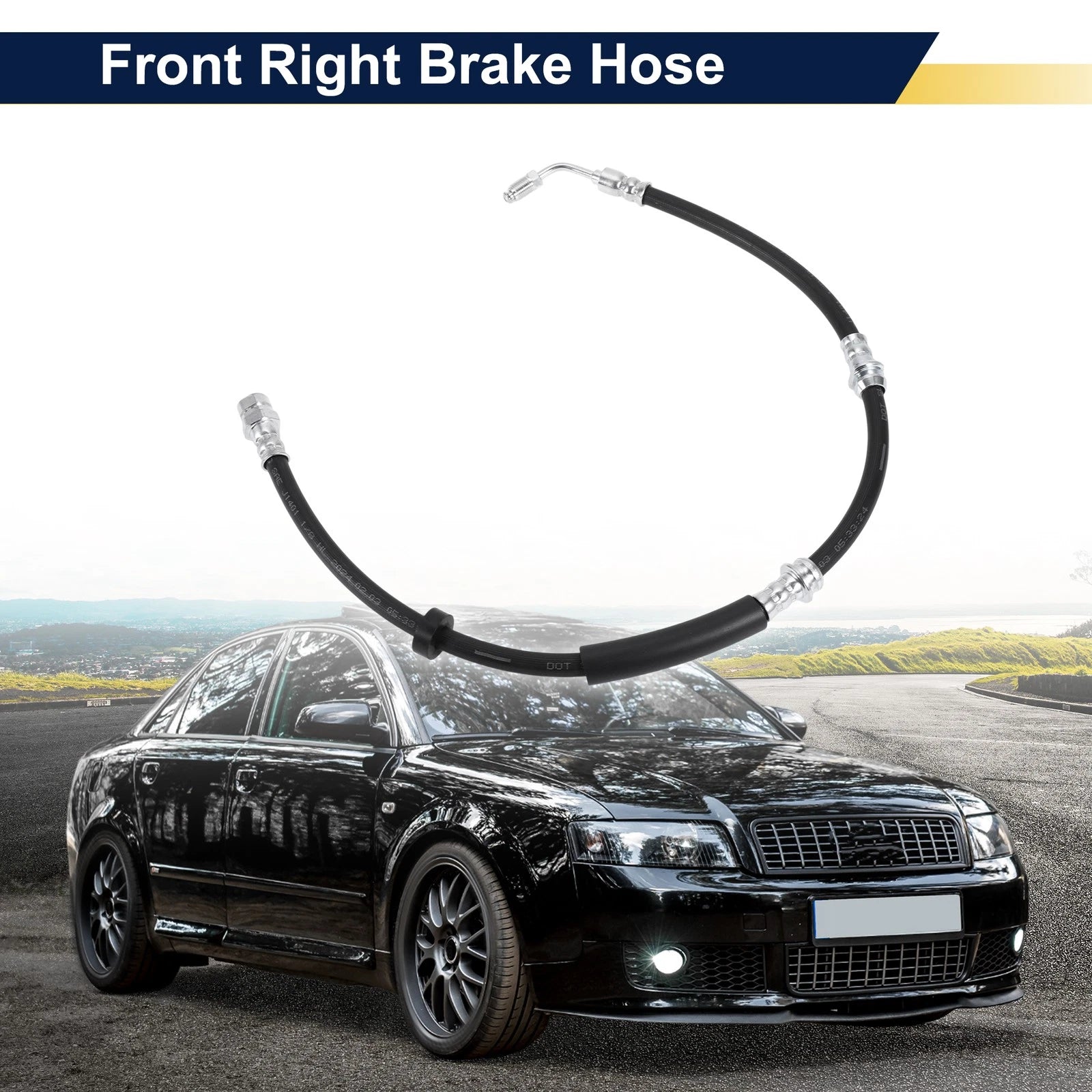 Front Right Brake Hose for Audi A4 (2017–2024) No. 8W0611708G