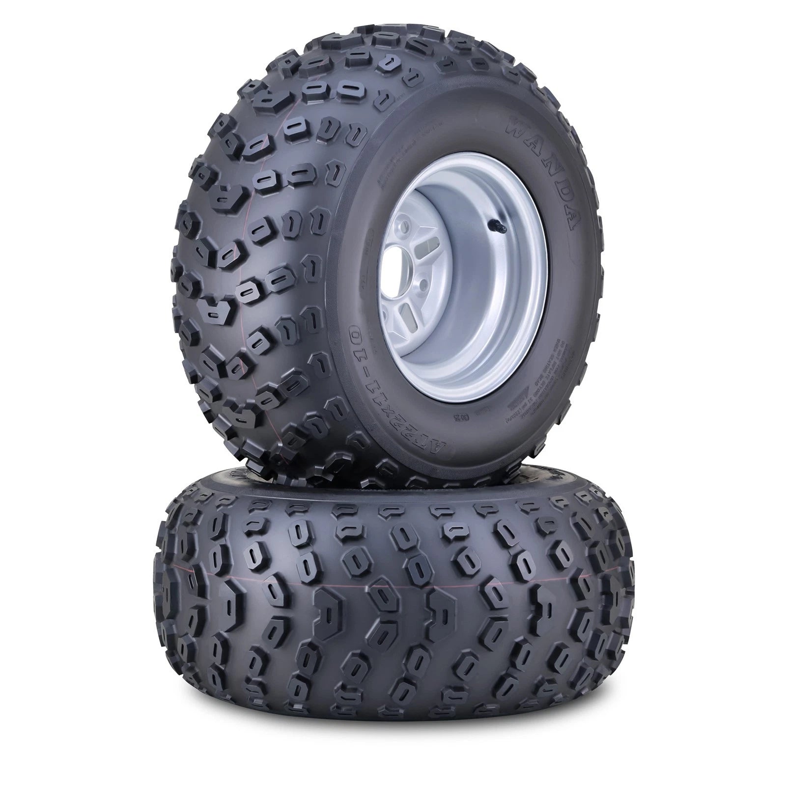 Set of 2 ATV Tire Wheel Assembly 22x11-10 for WANDA (4x110mm PCD) 10296, PK2