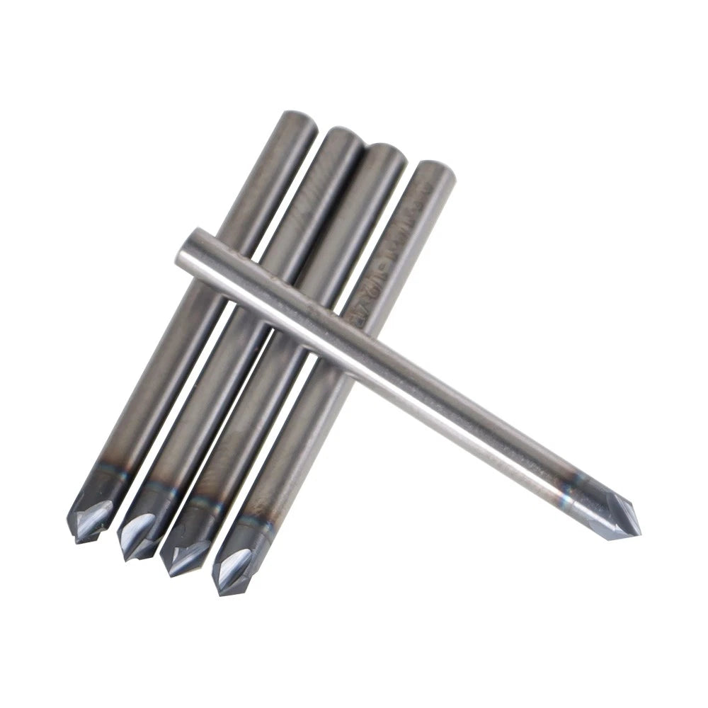 Set of 5 Carbide End Milling Cutters 1/8" Diameter 4 Flutes