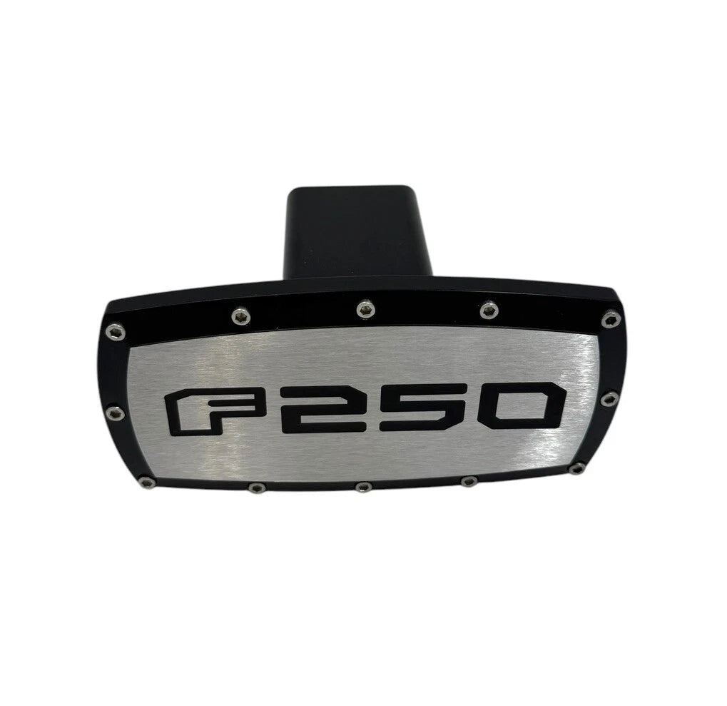 Tow Hitch Cover with Allen Bolts for Black Ford F-250 2 Inch Receiver (2017–2024)