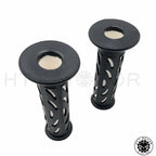 7/8" Bean Engraved White Plastic Hand Grips for Honda CBR 600