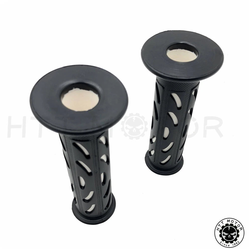 7/8" Bean Engraved White Plastic Hand Grips for Honda CBR 600