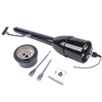 28" Black Stainless Tilt Steering Column for Universal Fit (No Key, Manual Floor Shift)