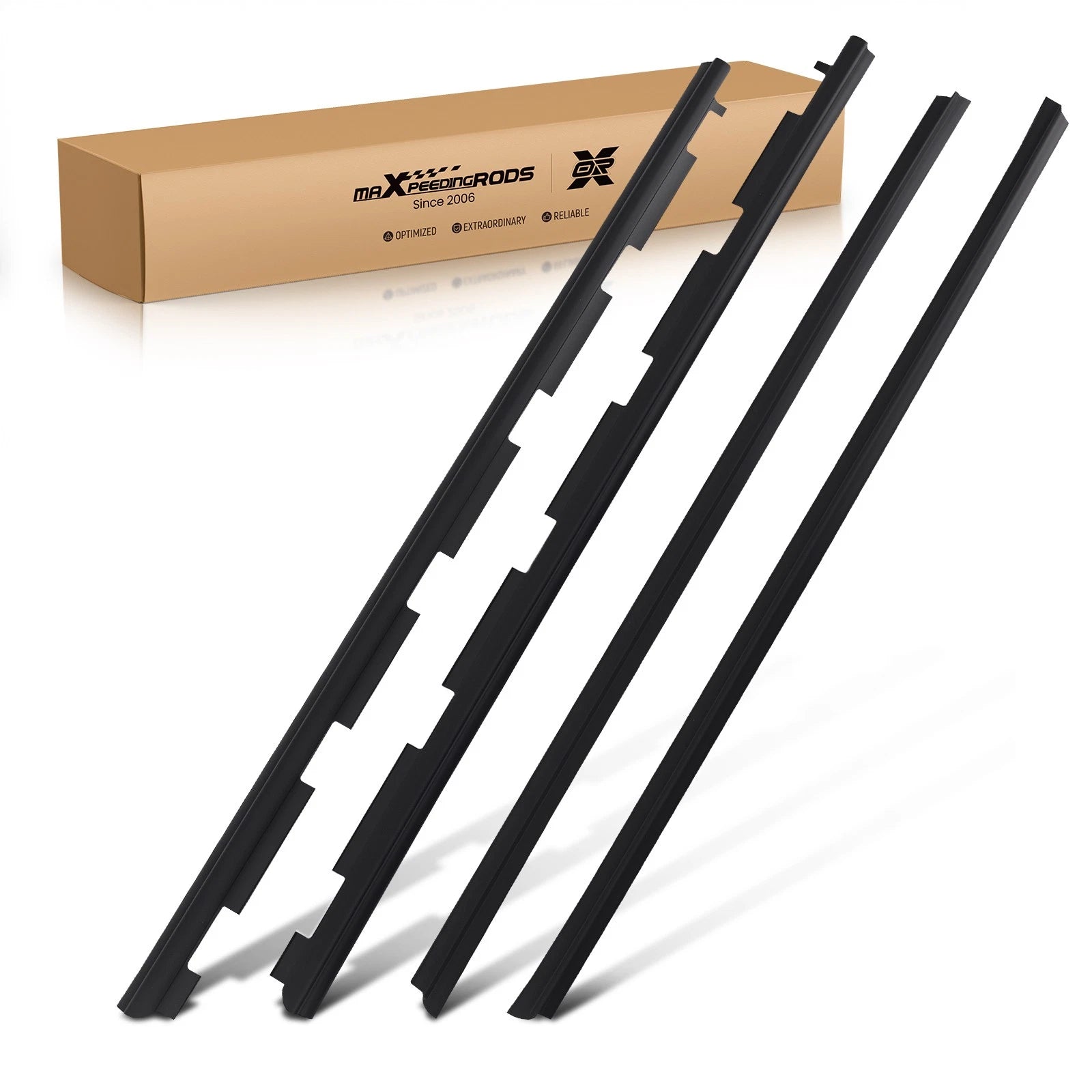 Set of 4 Weatherstrip Window Seal Trim for Chevy C2500/K2500 (1988–2000) 15991405