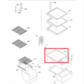 Refrigerator Upper Crisper Pan Cover for Crosley Frigidaire (240350702, AP2115959)