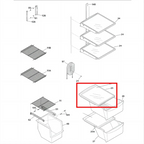 Refrigerator Upper Crisper Pan Cover for Crosley Frigidaire (240350702, AP2115959)